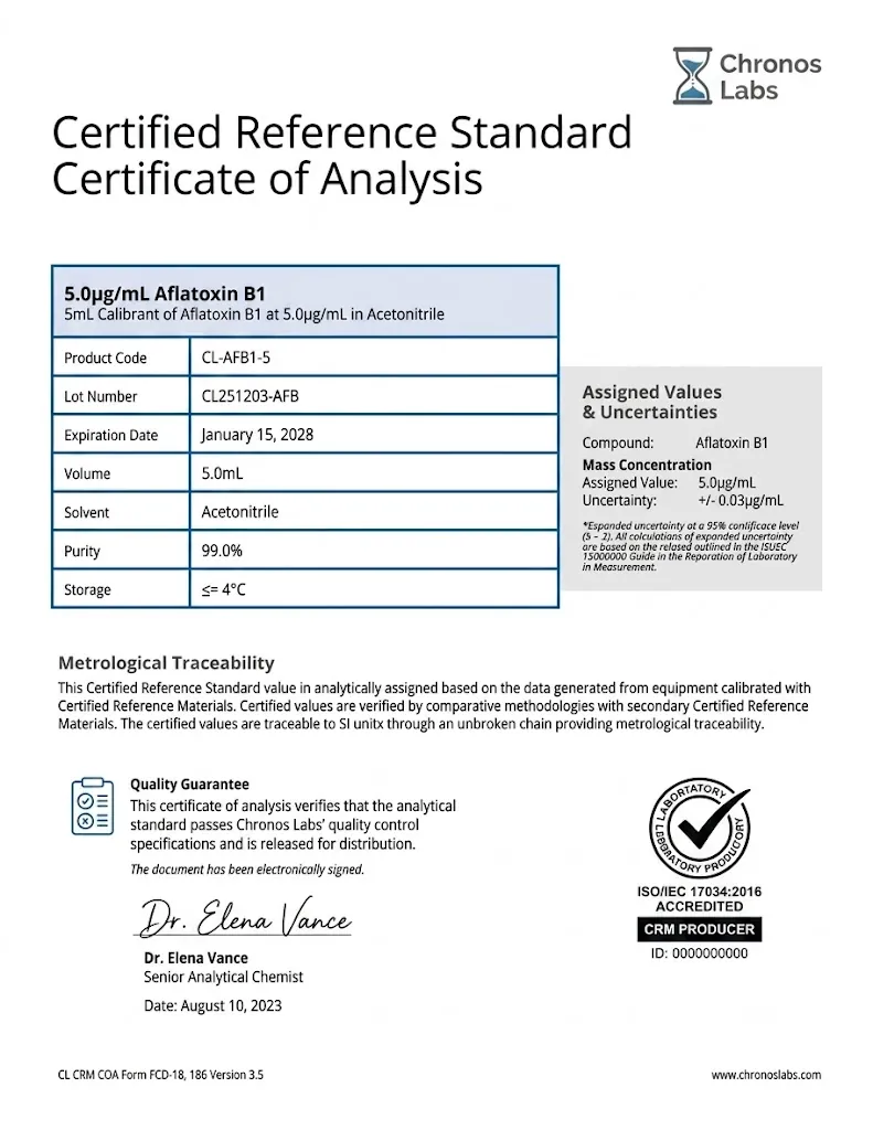 Certificate of Analysis