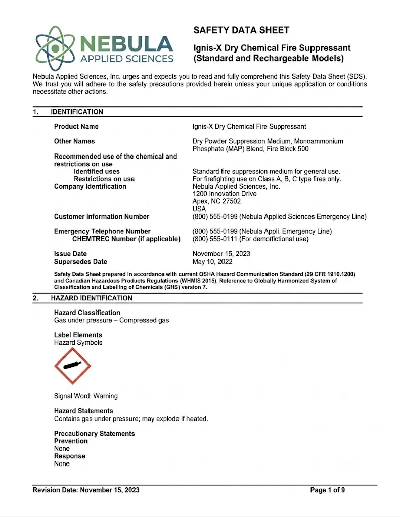 Safety Data Sheet