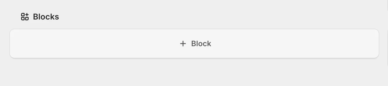 Shopify company record showing the Block action
