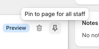 Shopify pin control for the ResourceHub company tags block